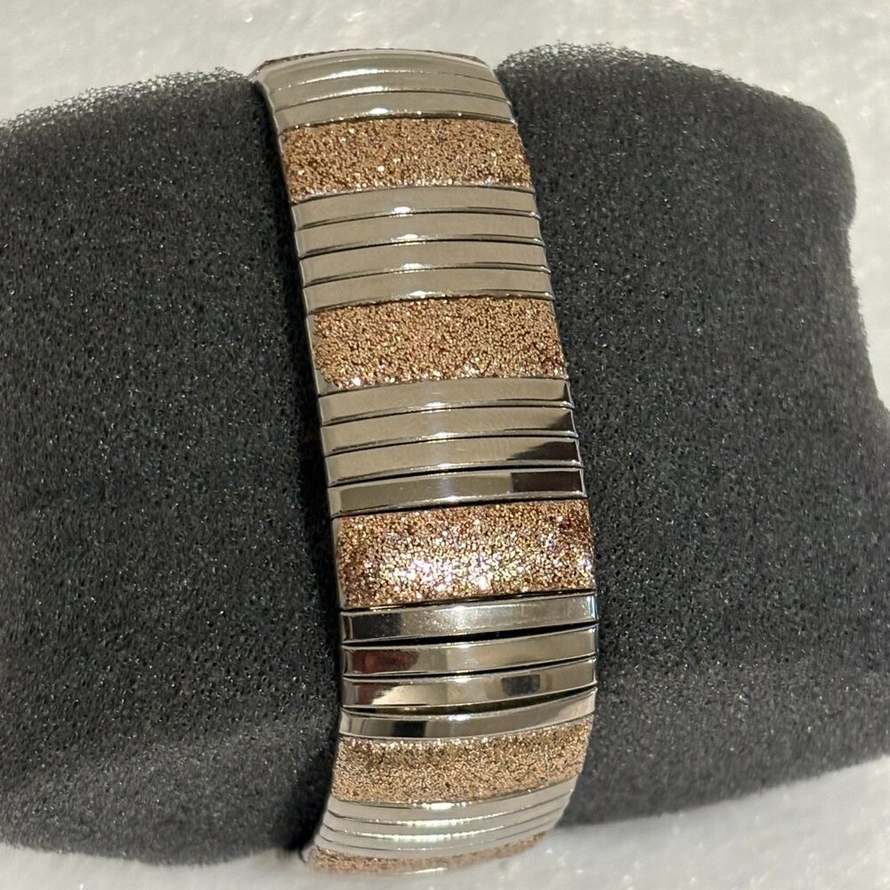 Milor Vintage Stainless Steel Stretch two toned  bracelet